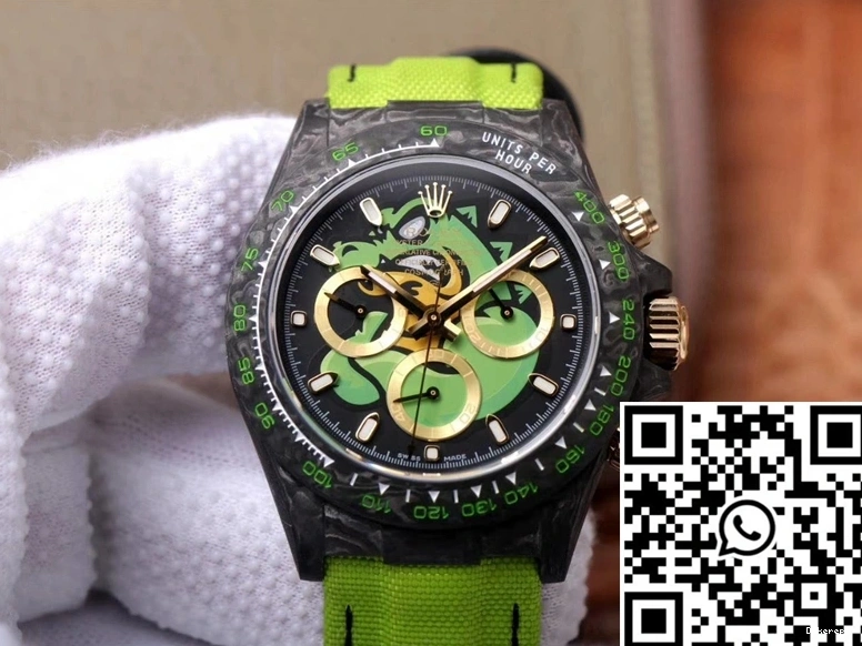 Cosmos Exploded Dragon Chronograph Edition Dial Rolex Daytona Green Carbon Fiber 0404